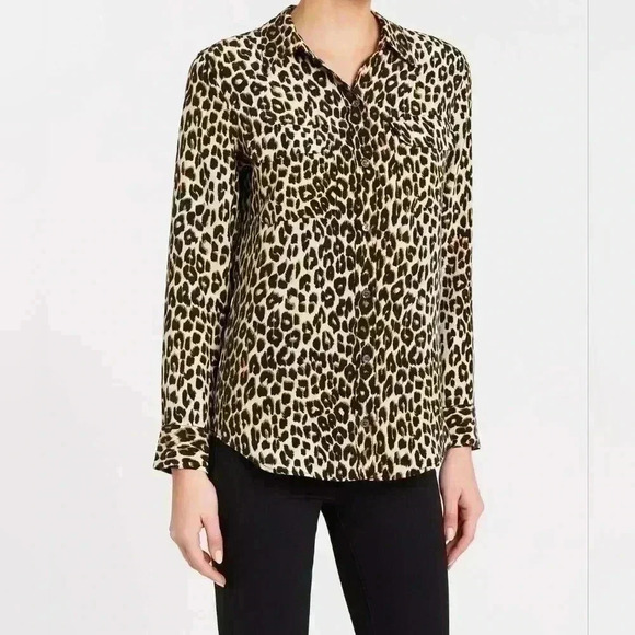 Equipment Silk Leopard Print Femme Button Down - Picture 2 of 7